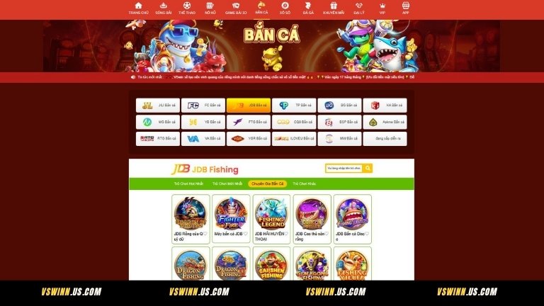 Bắn cá VSWIN – Đồ họa 3D sống động, thưởng lớn mỗi ngày