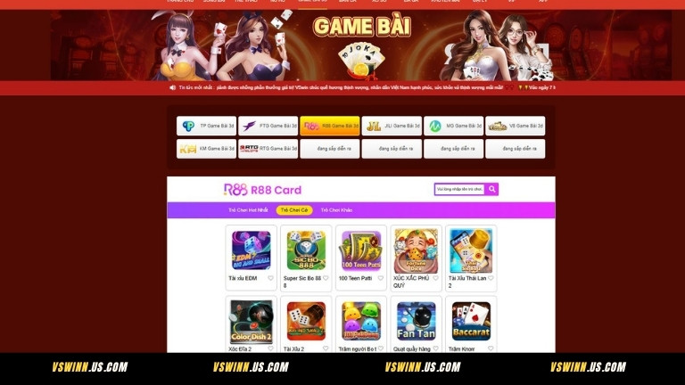 Game bài 3D VSWIN – Đỉnh cao công nghệ, đa dạng bàn chơi ảo