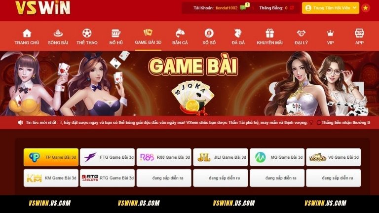 Giới thiệu về game bài 3D VSWIN