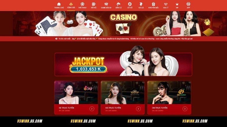Sòng bài trực tuyến VSWIN – Không gian Casino chuẩn quốc tế