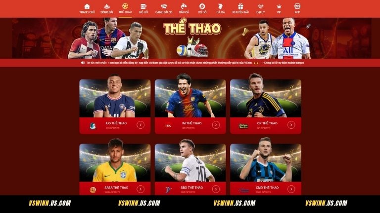 Thể thao VSWIN – Nơi quy tụ hàng nghìn kèo cược mỗi ngày